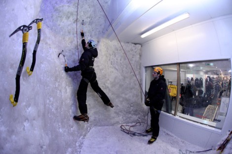 ice climbing practice